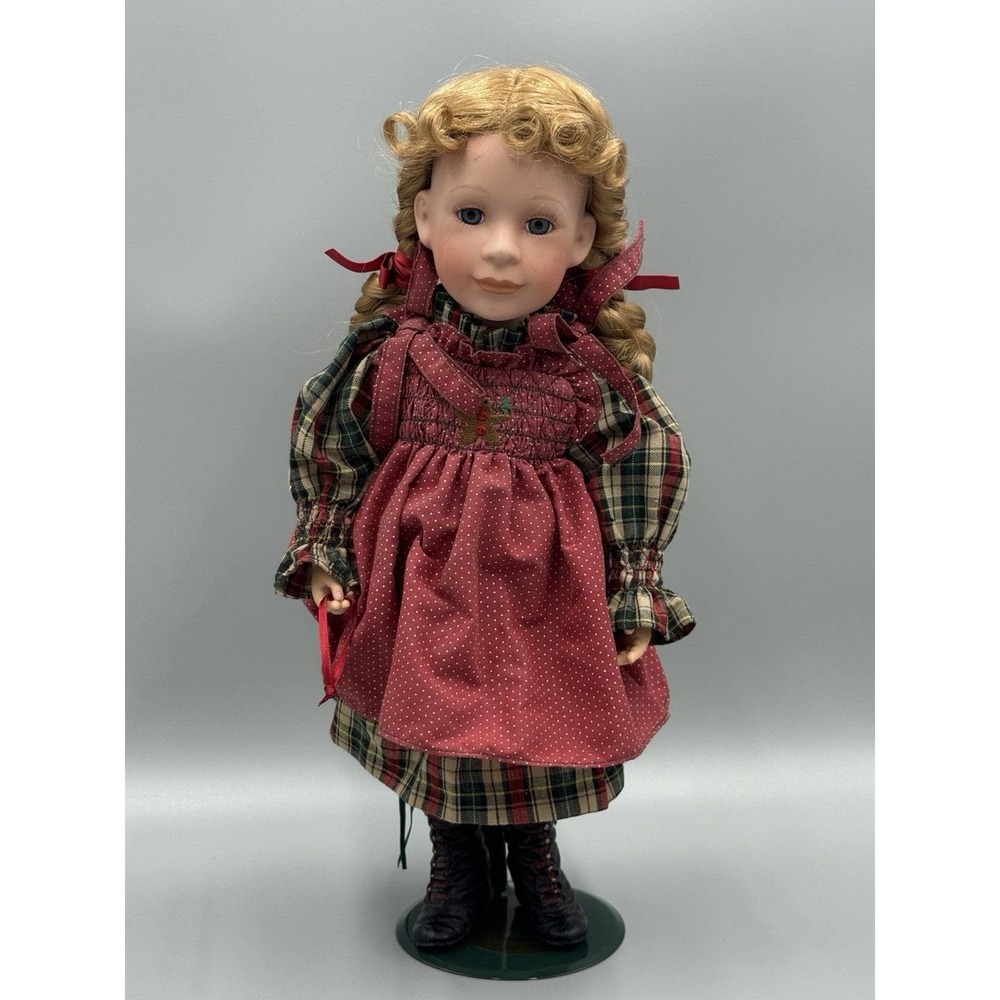 Vintage 2001 Boyds Yesterday's Child Joy Mistletoe Kisses Porcelain Doll Only